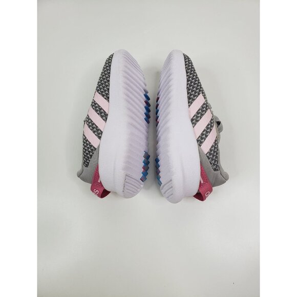 adidas Baby Racer TR 2.0 Running‎ Shoe in Gray/Pink - Size 4K - Picture 6 of 8